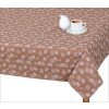 Ubrus ADÉLA hnědý kvítek (rozměr 40x140 cm)