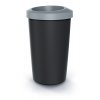Odpadkový koš COMPACTA R DROP recyklovaný černý s světle šedým víkem, objem 35l