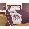Přehoz na postel - Souprava Margot fialová 160 x 220 cm + 40 x 40 cm