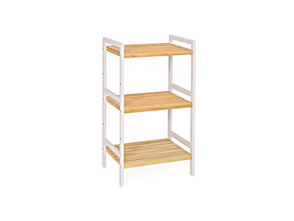 Standregal Bambus Weiss Natur BCB73Y 1