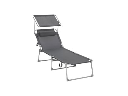 Gartenliege mit Blende Rauchgrau GCB22GYV2 1