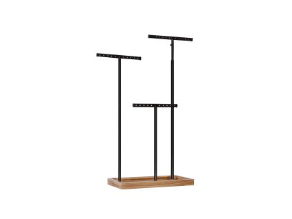 Stojan na šperky, 34×11.5×(41.5-56.5)cm, černý  Stojan na šperky