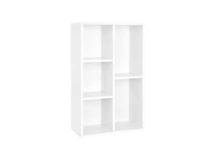 Buecherregal 5 Faecher Weiss LBC25WT 1