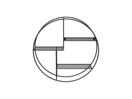 Round Metal Wall Shelf LFS01BK 1