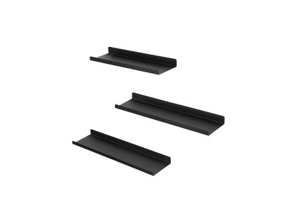 Wandregale aus Metall 3er Set LFS12BK 1
