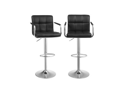 Barstuehle mit Armlehne 2 Stk Schwarz LJB93B 1