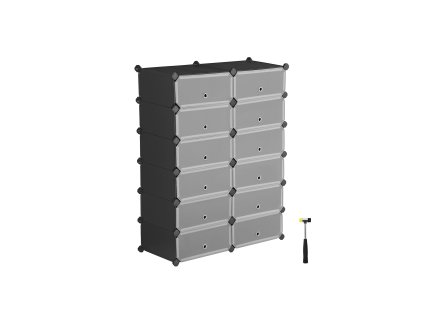 Kunststoffschrank 12 Faecher Schwarz LPC26HV1 1