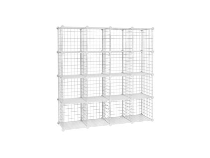 Steckregalsystem mit 16 Gitterwuerfeln LPI44W 1