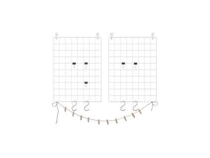 Gitterfotowand 2er Set Weiss LPP01W 1