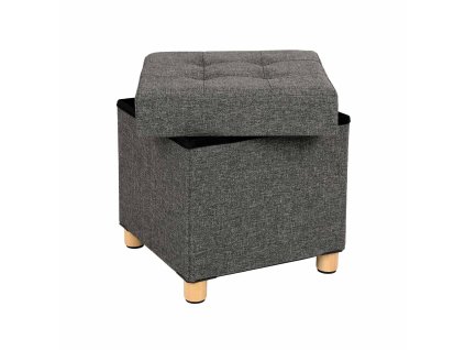 Collapsible Cube Storage Ottoman LSF14GYZ 1