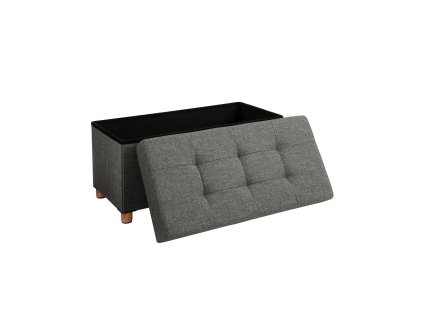 Dark Grey Tufted Ottoman LSF16GYZ 1