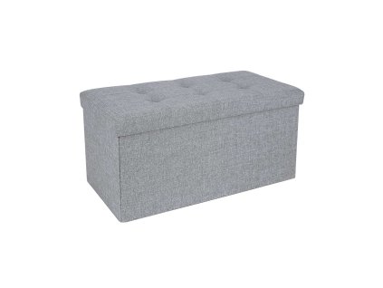 Linen Fabric Storage Ottoman LSF47G 1