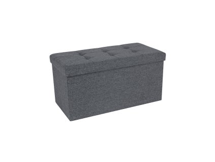 Linen Fabric Storage Ottoman LSF47K 1