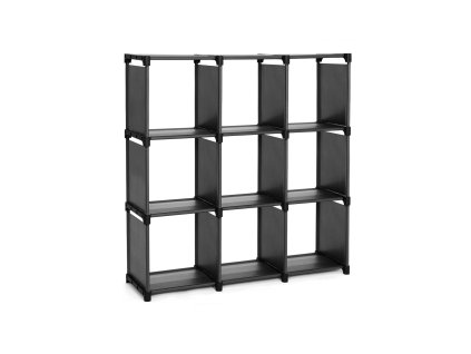 Kunststoffregal 9 Wuerfel Schwarz LSN45BK 1