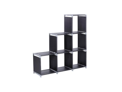 Steckregal mit 6 Wuerfeln Schwarz LSN63H 1