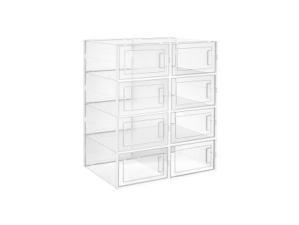 Faltbare Schuhboxen 8er Set LSP08SWT 1