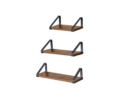 Industrie Look Wandregale 3er Set LWS33BX 1