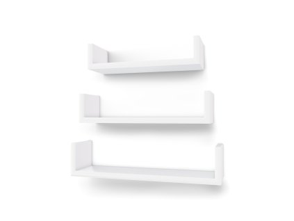 Schweberegale 3er Set Weiss LWS40WT 1