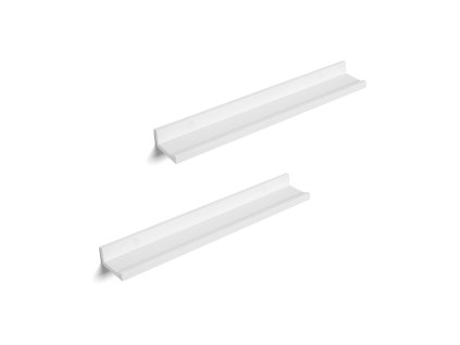 Schweberegale 2er Set Weiss glaenzend LWS60WT 1