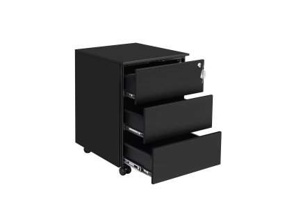 Mobile Lockable File Cabinet OFC63BK 1