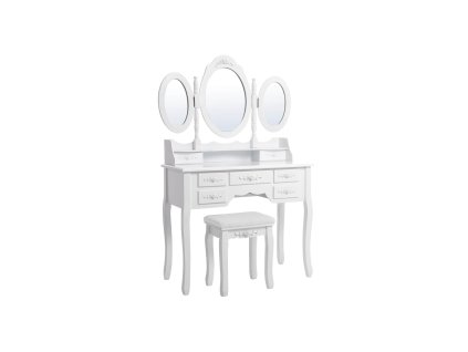 Huebscher Schminktisch mit 3 Spiegeln RDT91W 1