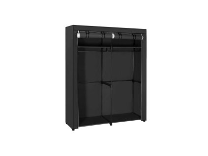 Stoffschrank mit 2 Kleiderstangen RYG02BK 1