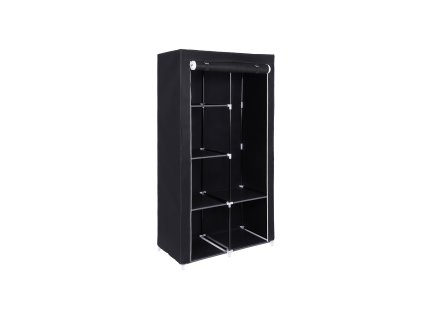 Stoffschrank 170 x 88 cm Schwarz RYG84H 1