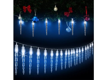 Vánoční LED řetěz rampouchy 5,4 m | modrá 40 LED