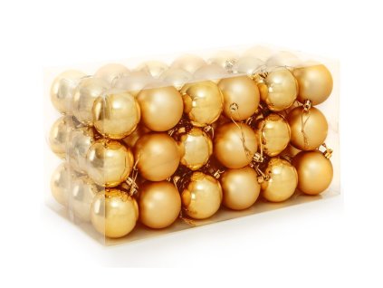 Vánoční ozdoby sada 54 kusů | zlaté