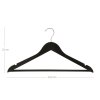 Wood Coat Suit Hangers CRW02B 50 6