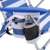 Strandstuhl mit Kissen Blau Weiss GCB62BU 6