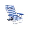 Strandstuhl mit Kissen Blau Weiss GCB62BU 1