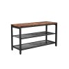 Mesh Shelves Shoe Bench LBS74X 1