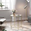 Golden Metal Side Table LGT20G 4