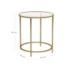 Golden Metal Side Table LGT20G 7
