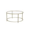Round Glass Coffee Table LGT21G 1