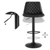 Barové stoličky, 46.3×41×(88.6-110.5)cm, černé  Barová židle