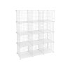 Steckregal 12 Gitterwuerfel Weiss LPI34W 1