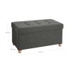 Dark Grey Tufted Ottoman LSF16GYZ 8