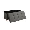 Dark Grey Tufted Ottoman LSF16GYZ 1