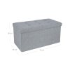 Linen Fabric Storage Ottoman LSF47G 7