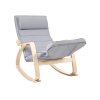 Relaxstuhl mit Fussstuetze Hellgrau LYY42G 6