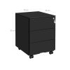 Mobile Lockable File Cabinet OFC63BK 7