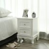 Double White Bedside Tables RDN012 4