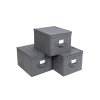 Grey Fabric Storage Boxes RFB03G 1