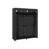 Stoffschrank mit 2 Kleiderstangen RYG02BK 1