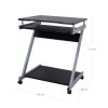 Mobiler Schreibtisch Z Form Schwarz LCD811B 6