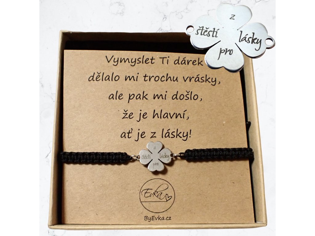 By Evka čtyřlístek s textem Z LÁSKY PRO ŠTĚSTÍ (2)