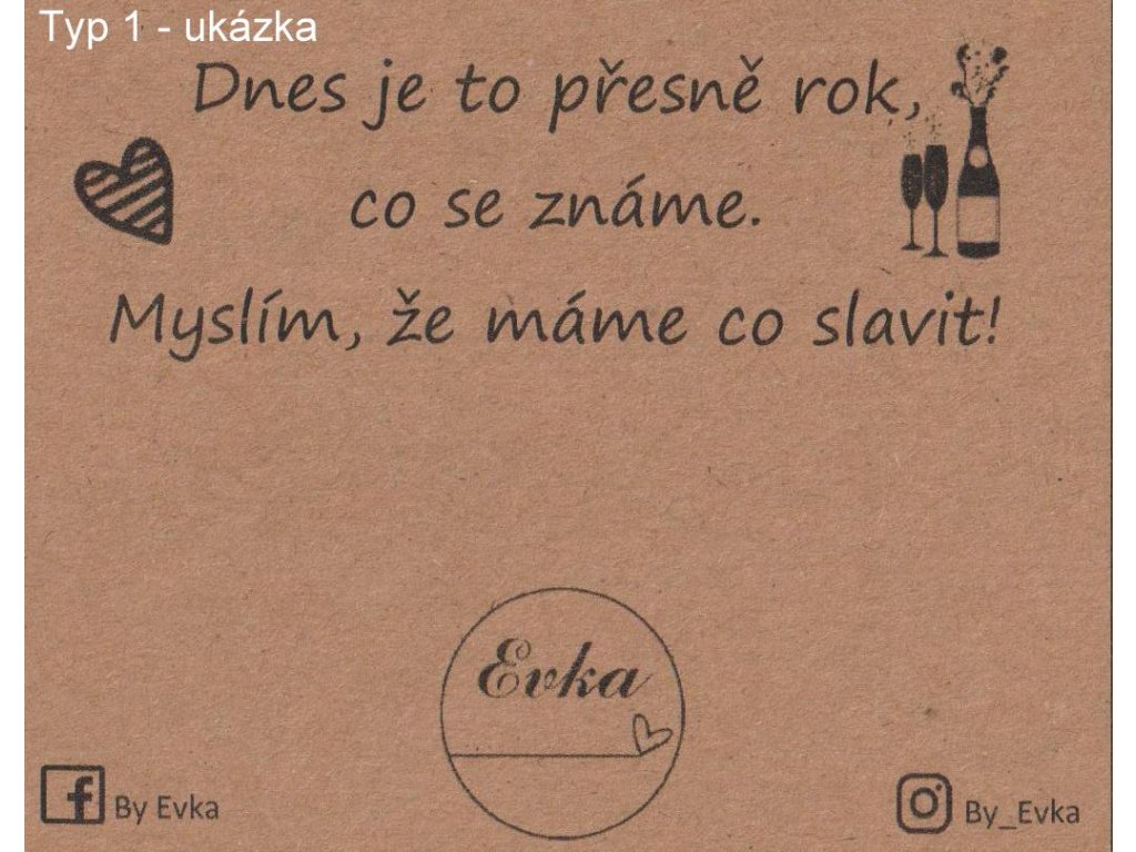 By Evka | Dárková kartička s vlastním textem na přání