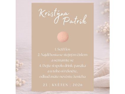 Svatební stírací los (větší formát, kolečko)